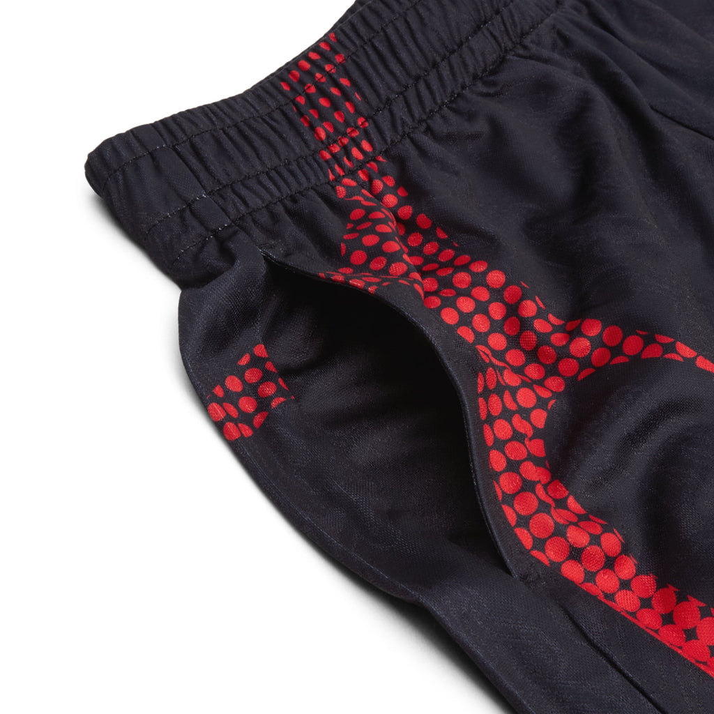 A Bathing Ape Ape Flame Monogram Jacquard Relaxed Fit Football Shorts M (Black) - Image 4
