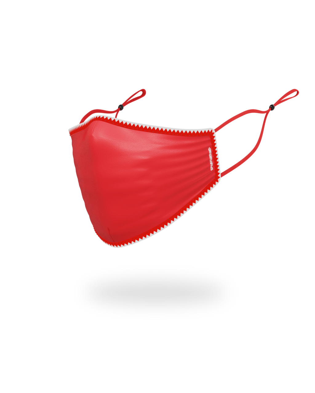 Adult Vertical Shark (Red) Form-Fitting Face Mask - Image 2