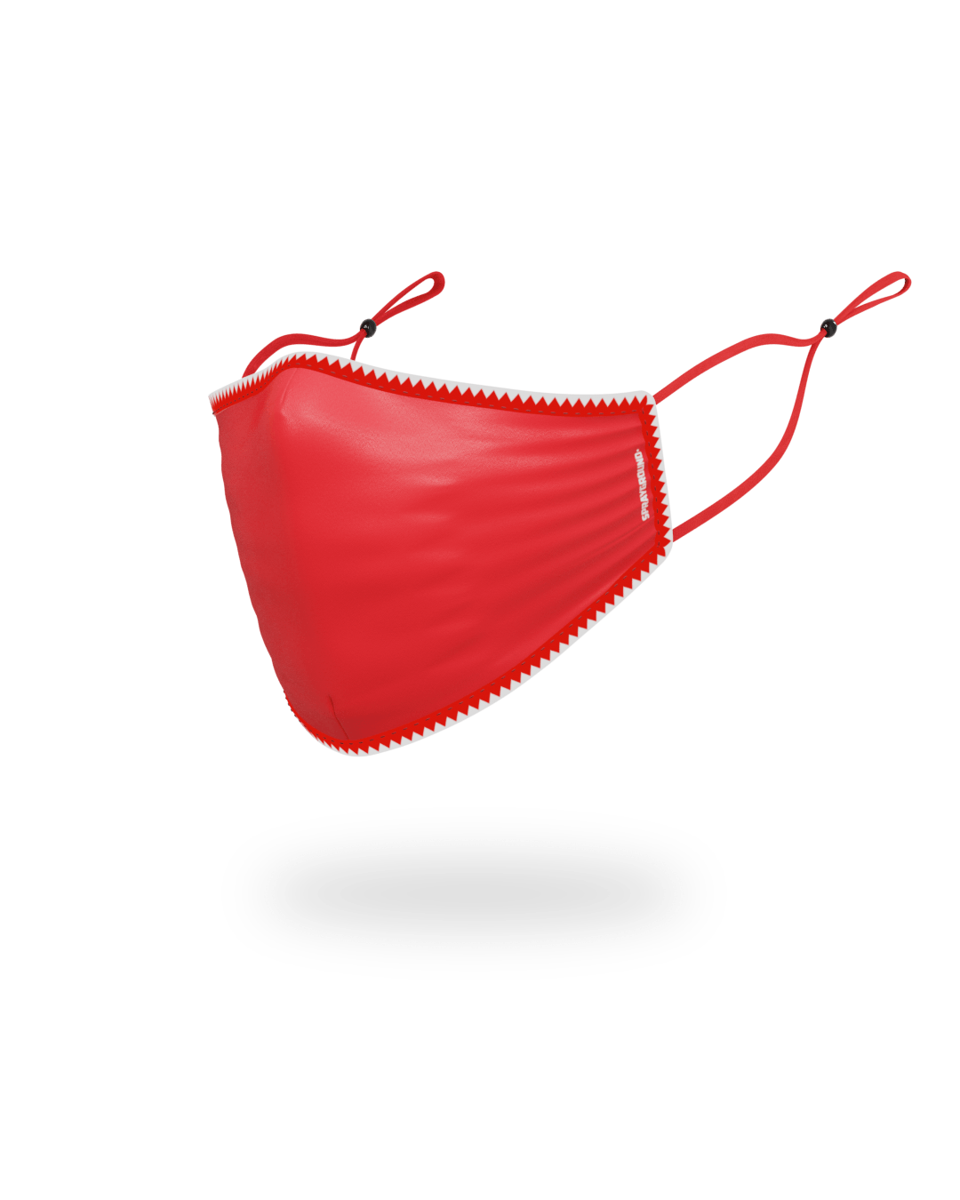 Adult Vertical Shark (Red) Form-Fitting Face Mask - Image 2