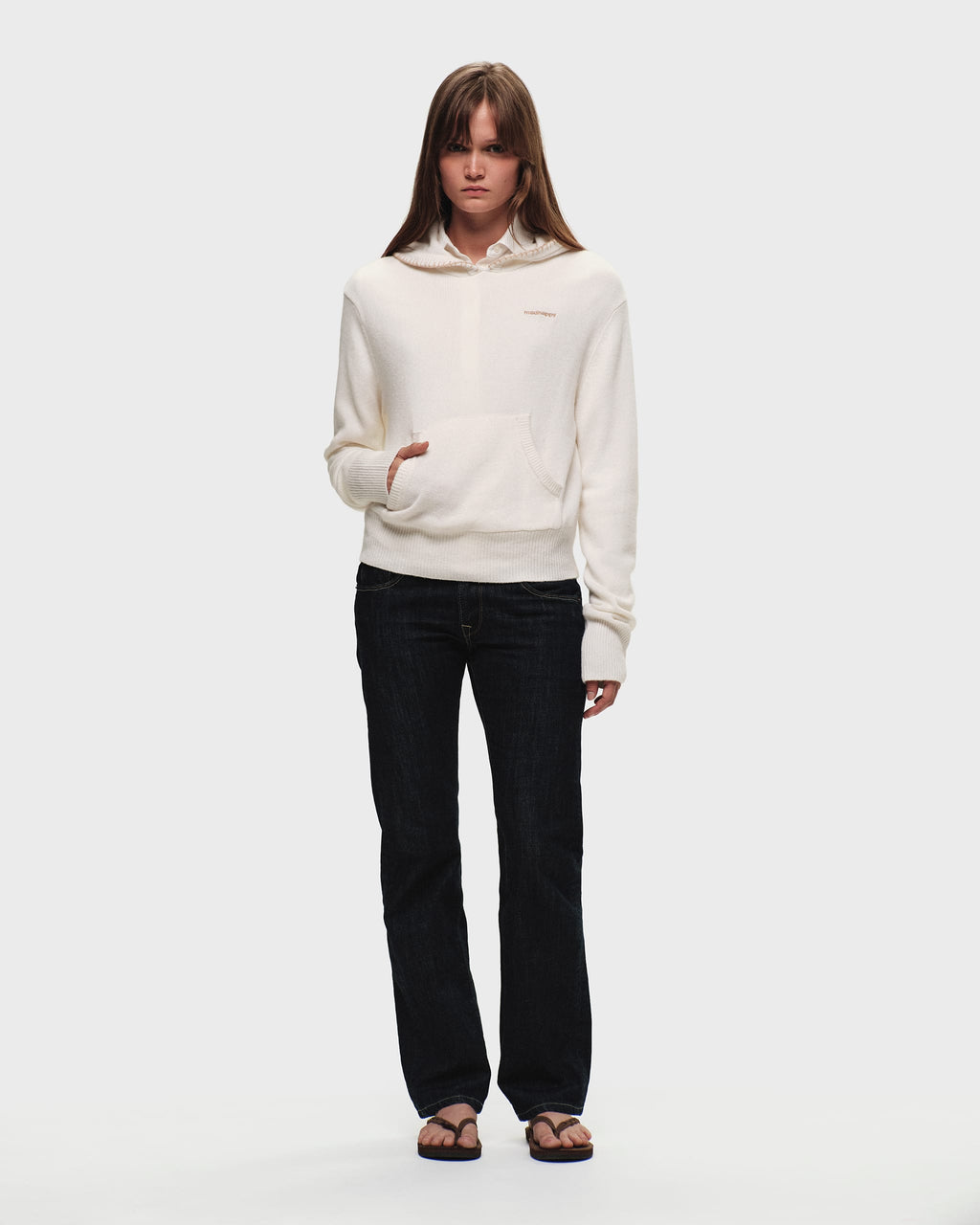 Shrunken Pullover Sweater Hoodie - Image 3