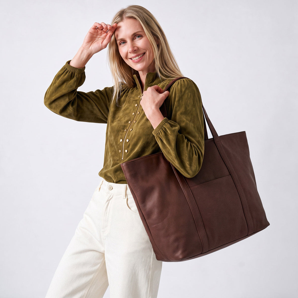 Suburban Leather Tote Bag Lg - Image 3
