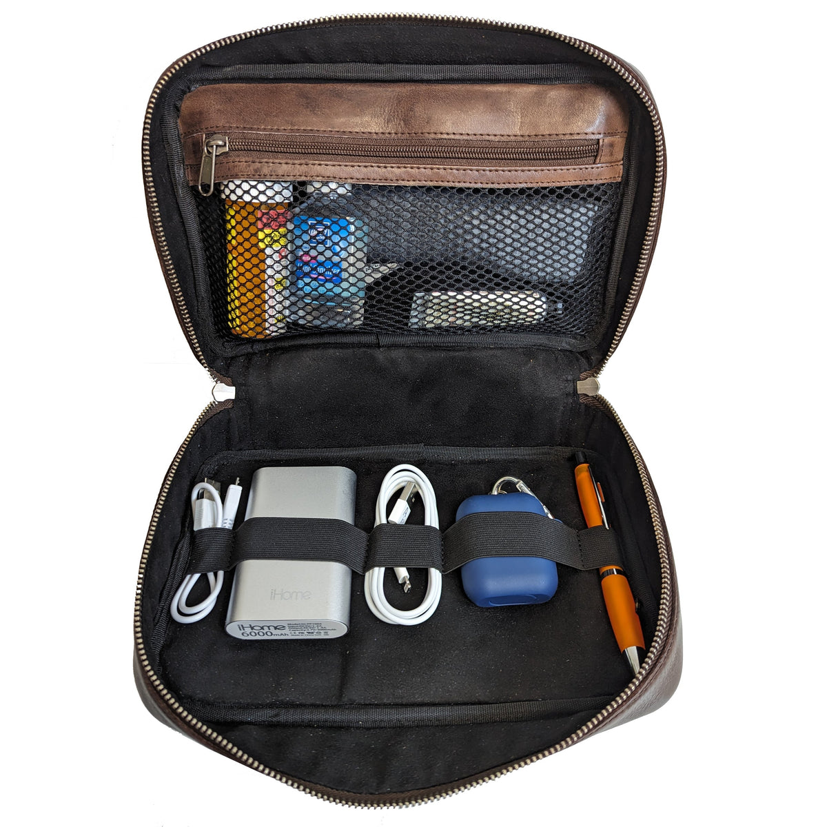 Deluxe Tech Leather Travel Kit - Image 8