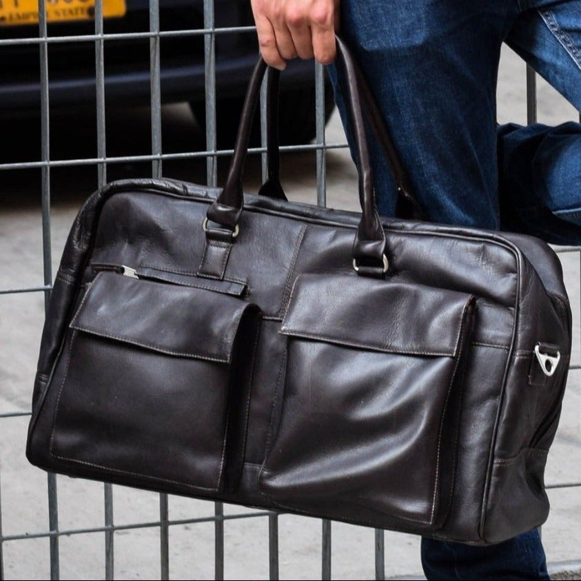 Prime Time Leather Duffel Bag - Image 9