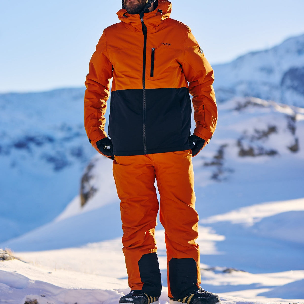 Falcon Mens Salopettes - Dark Orange - Image 2