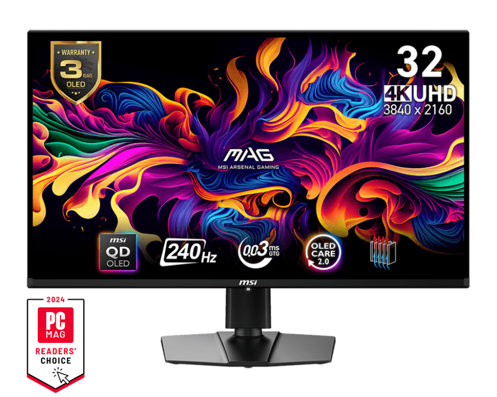 Msi Mag 321UPX Qd-OLED 32" 4KUHD 240Hz Gaming Monitor - Image 2
