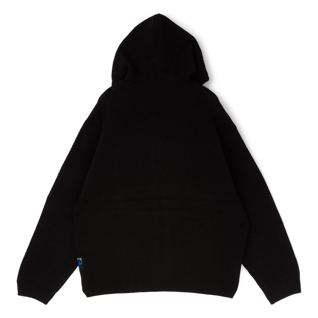 Stussy Textured Zip Hooded Sweater (Black) - Image 2
