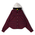 Diet Starts Monday Eagle Hooded Flannel (Red/Navy)