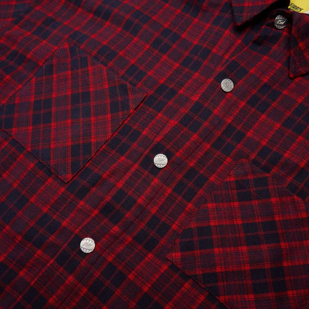 Diet Starts Monday Eagle Hooded Flannel (Red/Navy) - Image 4