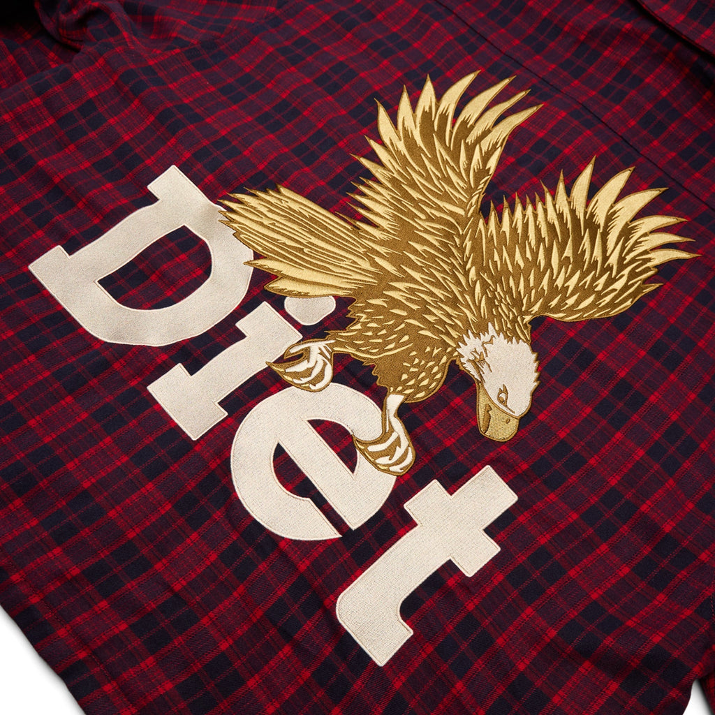 Diet Starts Monday Eagle Hooded Flannel (Red/Navy) - Image 5