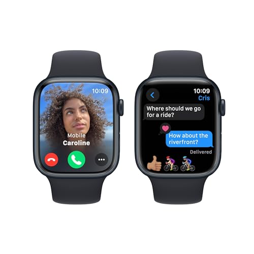 Apple Watch Series 9 (GPS) 45mm Midnight Case with Midnight Sport Band - M/L - MR9A3LW/A - Image 4