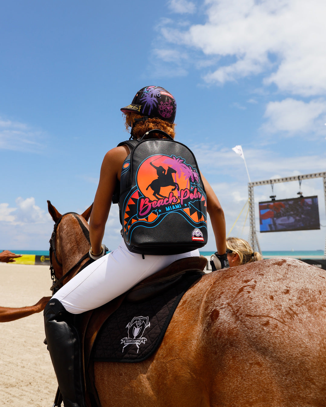 Miami Beach Polo Collab Backpack (Dlxv-Black) - Image 6