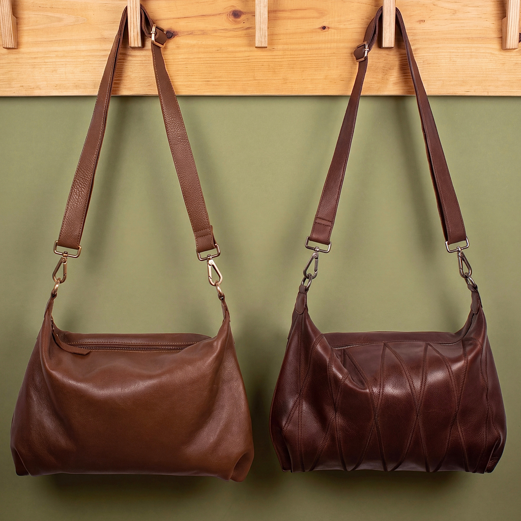 Avery Milled Leather Crossbody Bag - Image 6