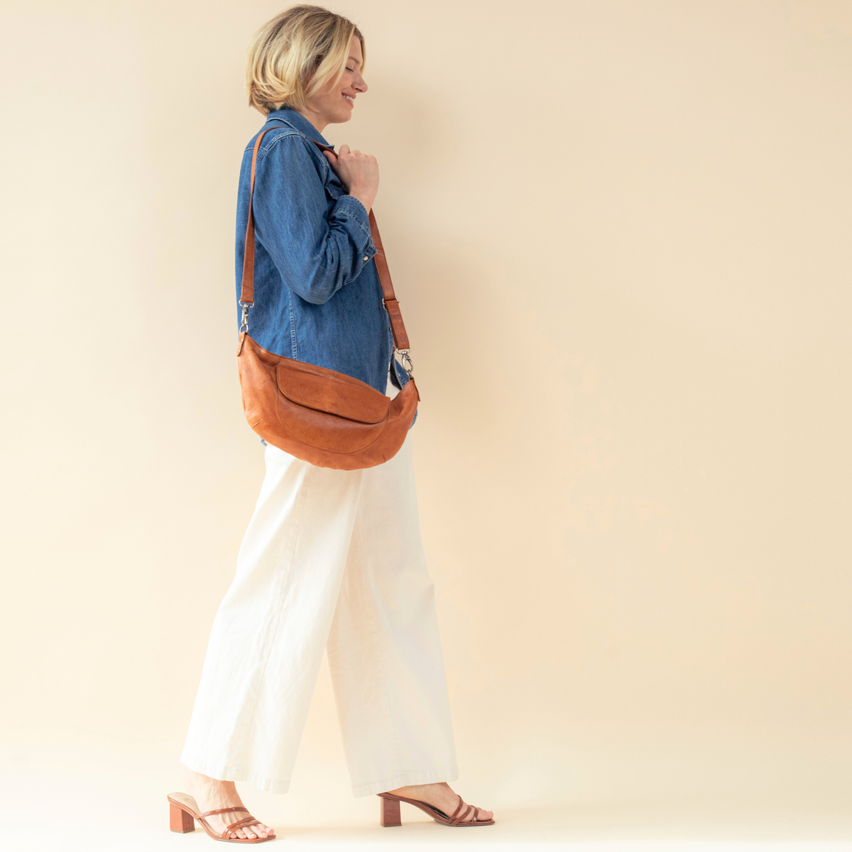 Coco Leather Sling Bag - Image 13