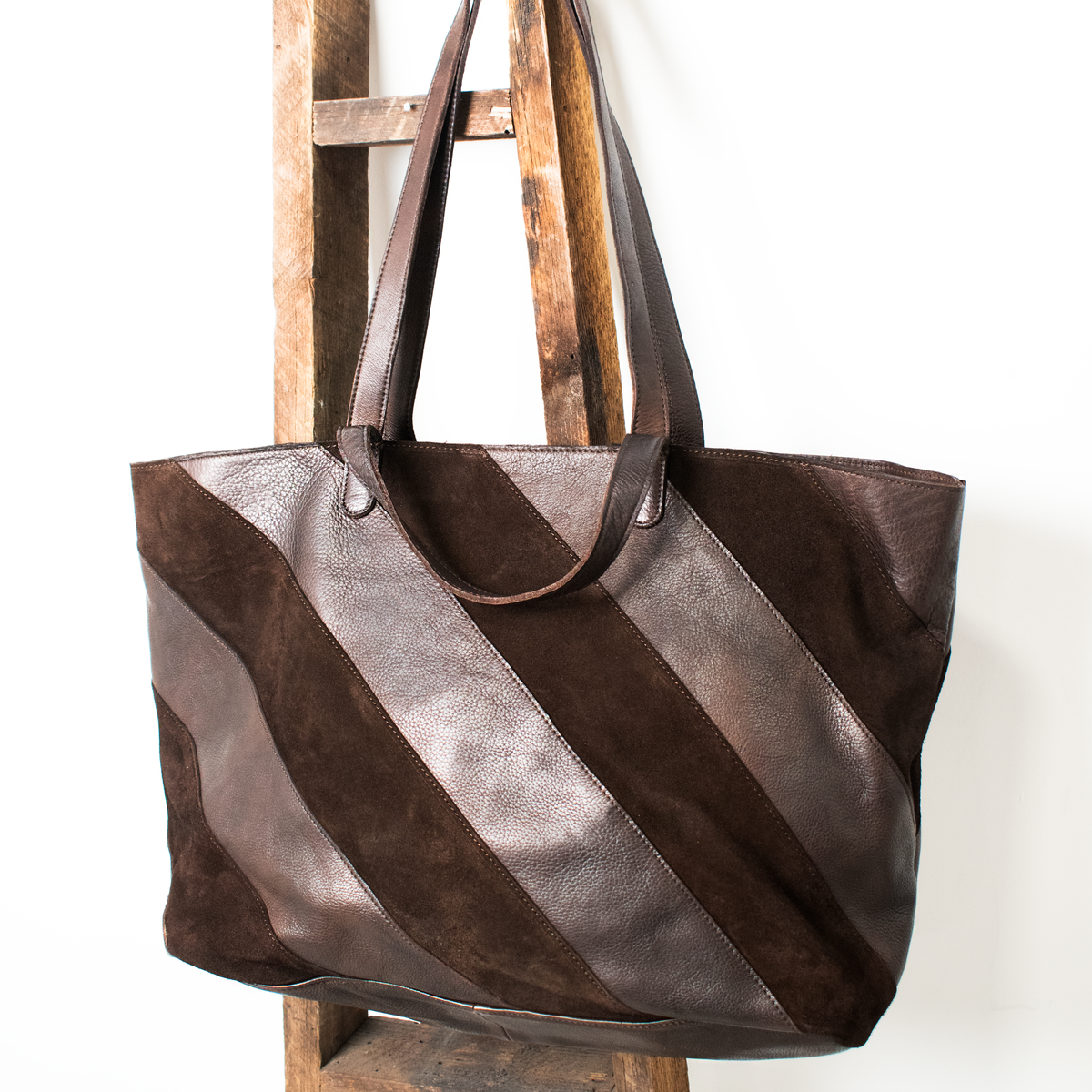 Tanya Suede Leather Tote Bag - Image 10