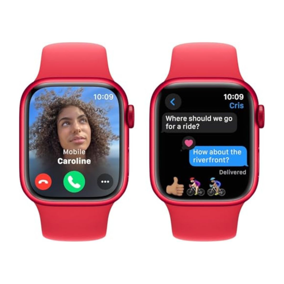 Apple Watch Series 9 (GPS) 41mm Aluminum Case with RED Sport Band - S/M - (PRODUCT)RED - Image 2