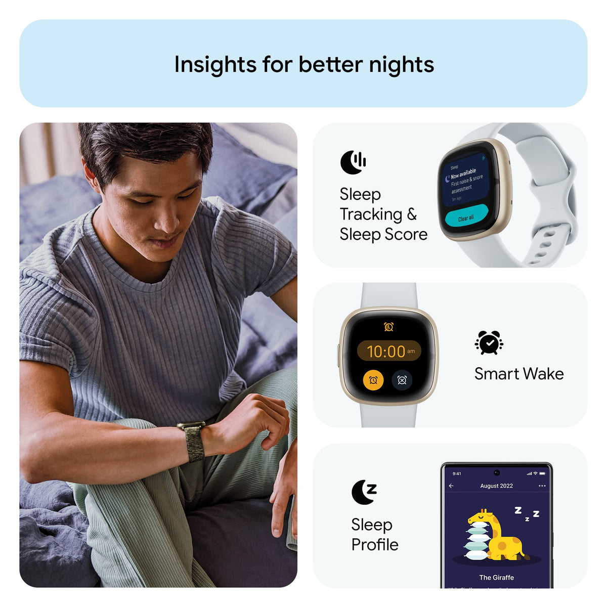 Fitbit - Sense 2 Advanced Health Smartwatch - Pale Gold - FB521GLBM-US - Image 2