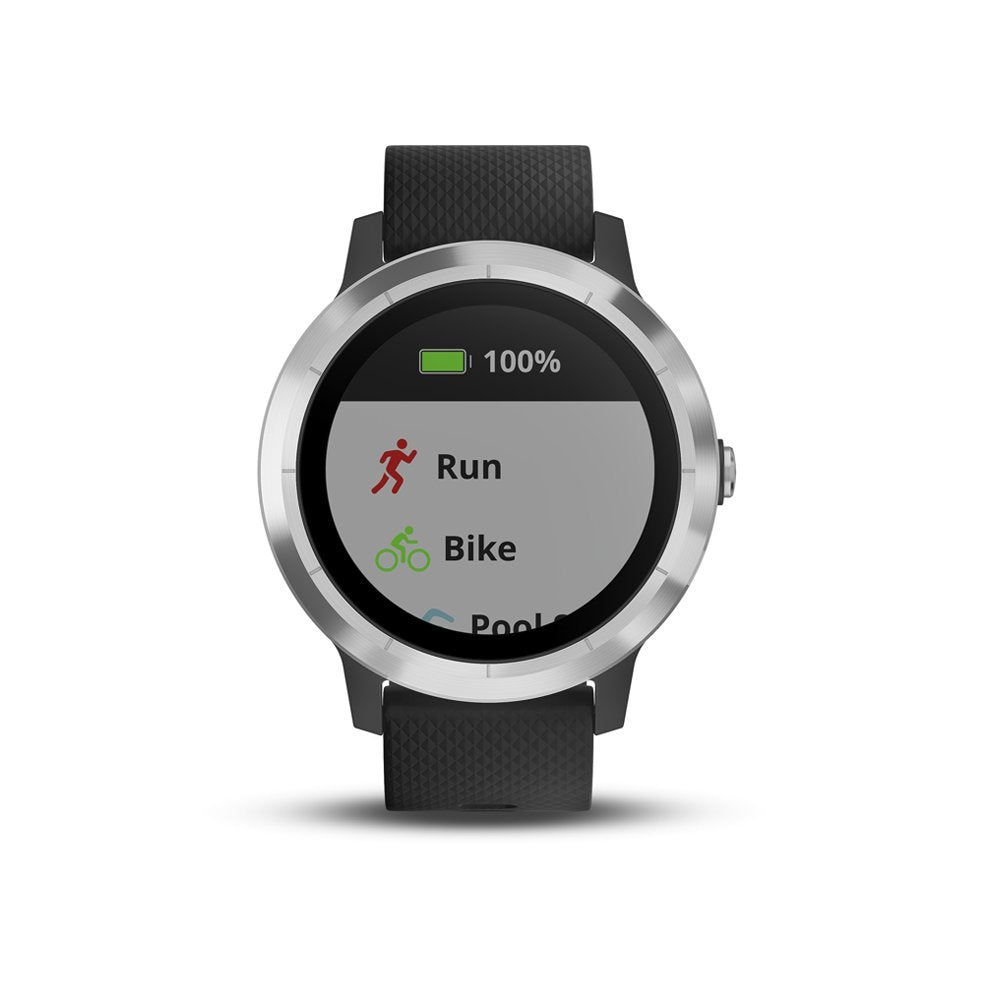 Garmin Vivoactive 3 GPS Smartwatch with Built-in Sports Apps - Black/Silver - 010-01769-01 - Image 2