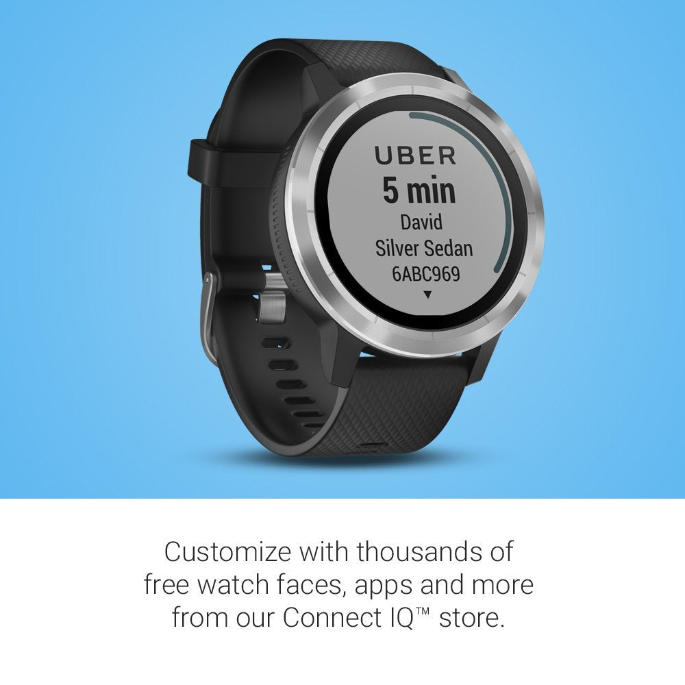 Garmin Vivoactive 3 GPS Smartwatch with Built-in Sports Apps - Black/Silver - 010-01769-01 - Image 4