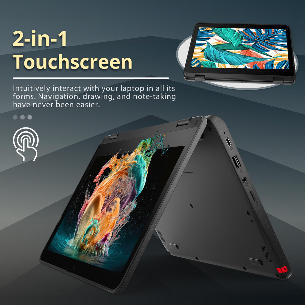 Lenovo 300e Chromebook Gen 3 - HD Touch - AMD 3015Ce - 4GB RAM - 32GB SSD - Gray - 82JAS03X00 - Image 4