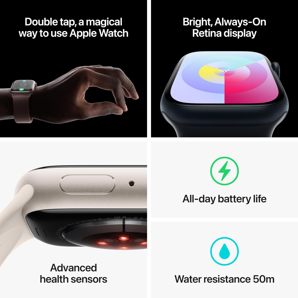 Apple Watch Series 9 [GPS + Cellular] 45mm Graphite Stainless Steel w/ Graphite Milanese Loop - Image 5
