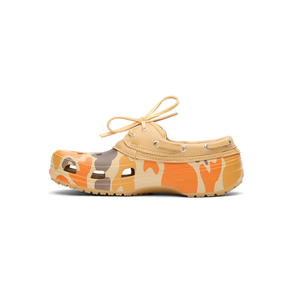 Crocs Classic Duck Camo Boat Shoe (Tan/Shocking Orange) - Image 2