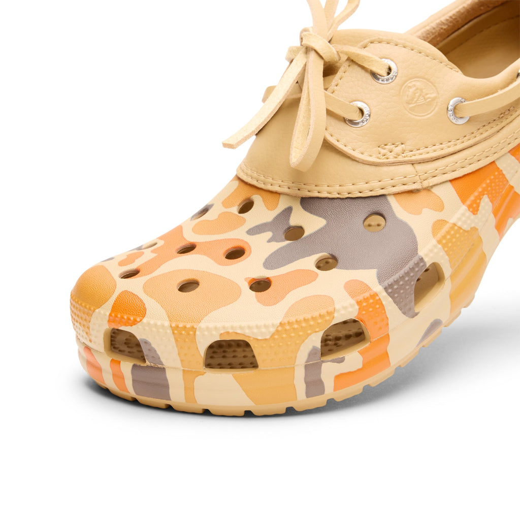 Crocs Classic Duck Camo Boat Shoe (Tan/Shocking Orange) - Image 6