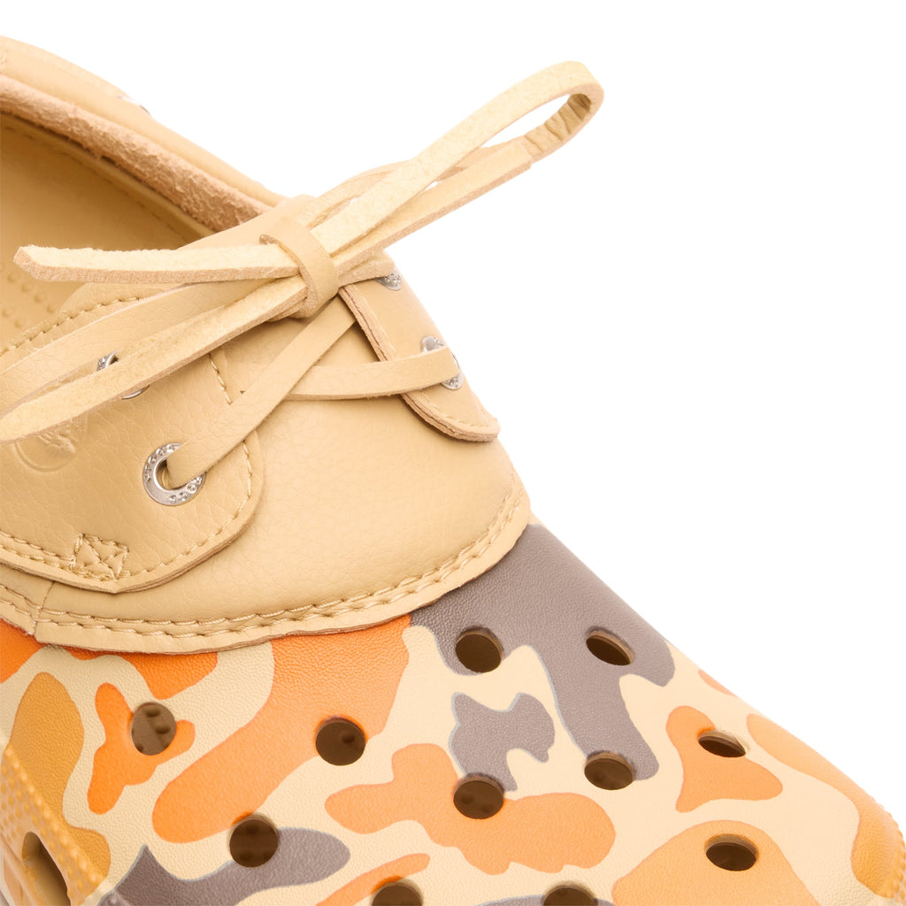 Crocs Classic Duck Camo Boat Shoe (Tan/Shocking Orange) - Image 7