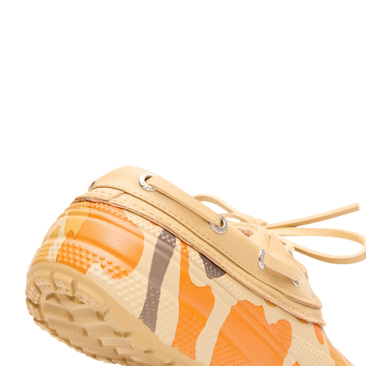Crocs Classic Duck Camo Boat Shoe (Tan/Shocking Orange) - Image 9