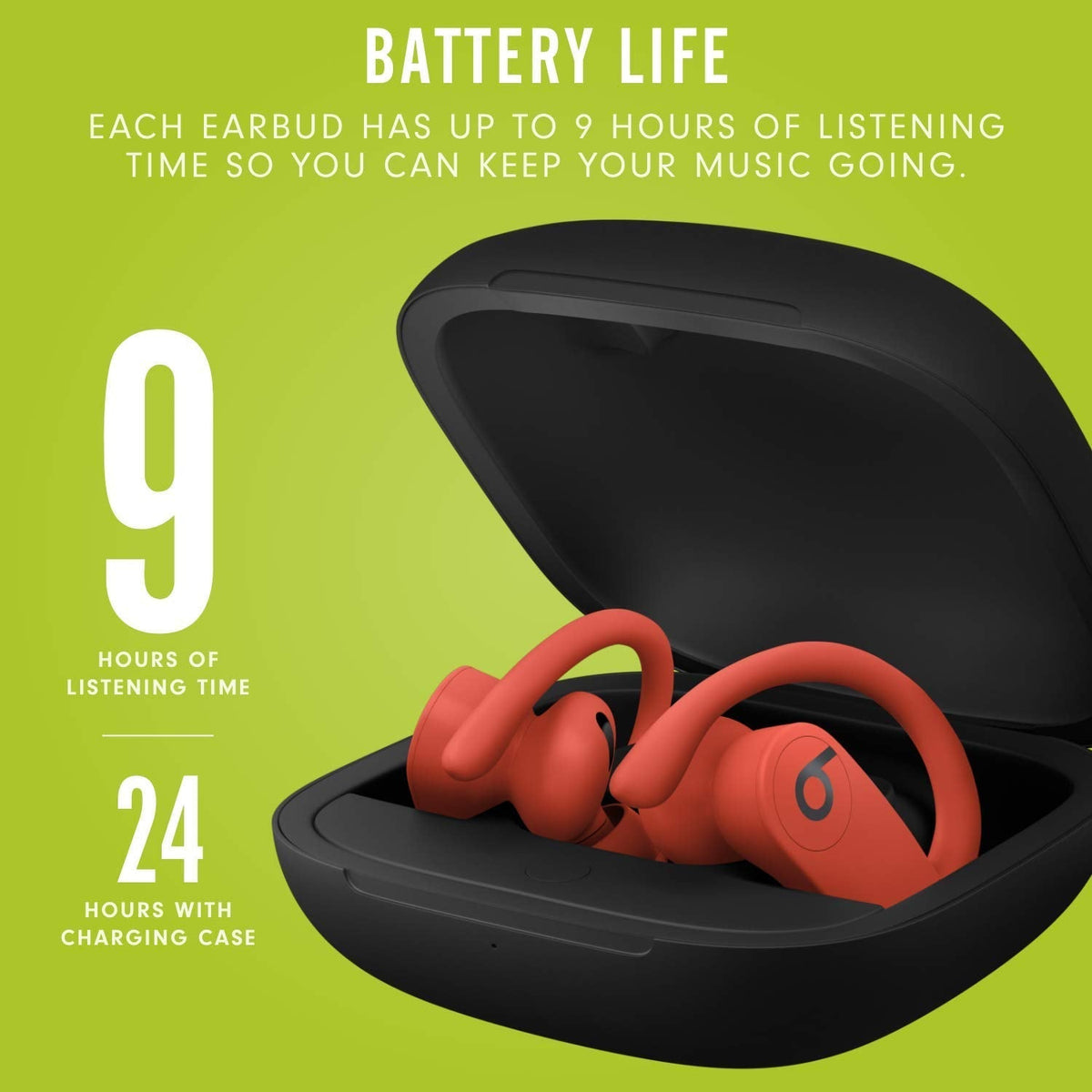 Beats by Dr. Dre Powerbeats Pro Wireless Headphones - Lava Red - MXYA2LL/A - Image 6