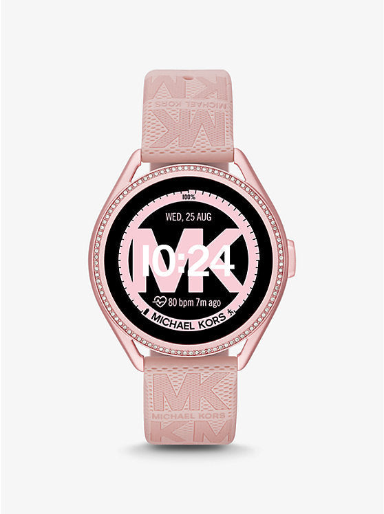 Michael Kors Gen 5E MKGO 43mm Pink-Tone Smartwatch with Pink Silicone Strap – MKT5116V - Image 4
