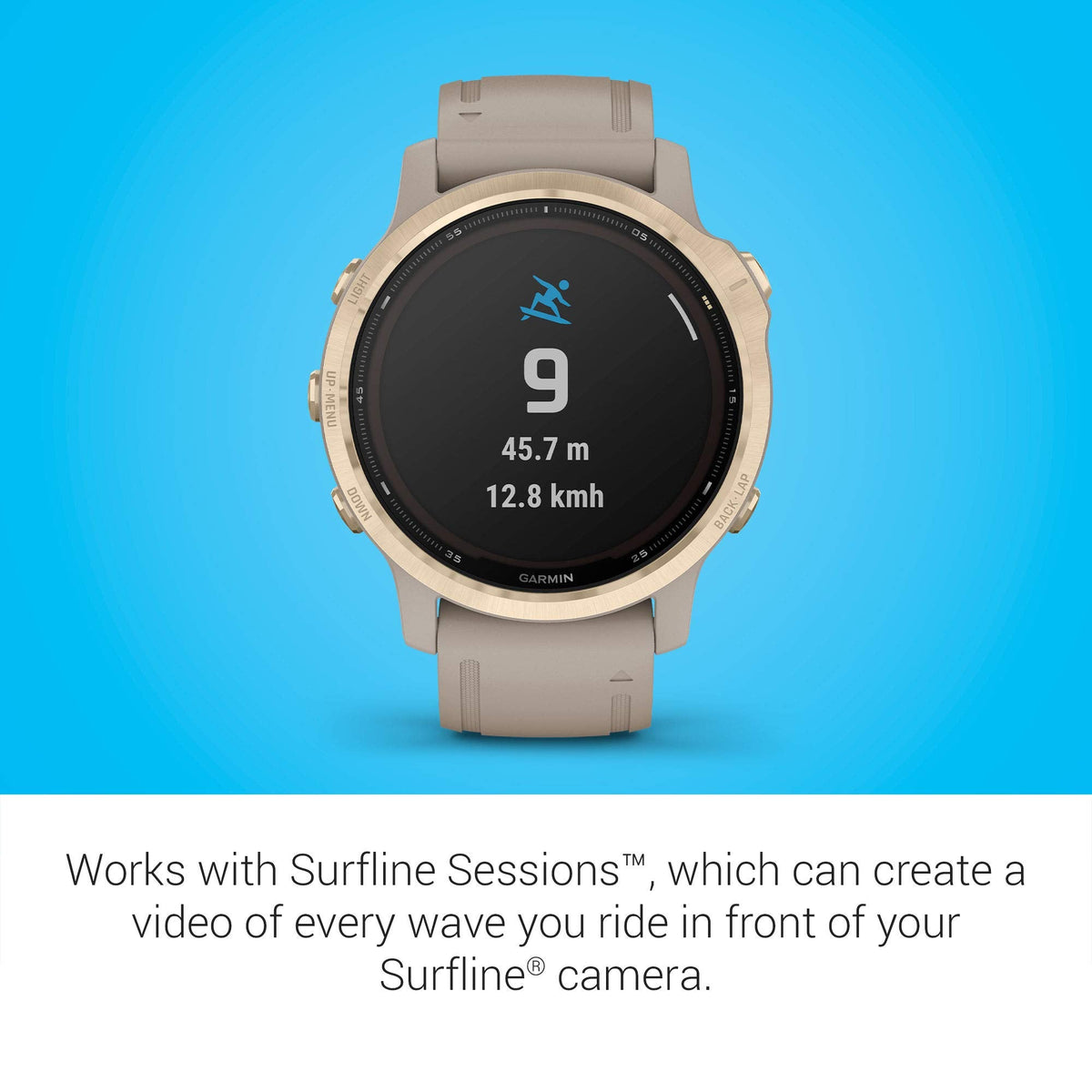 Garmin fenix 6S Pro Solar 42mm Light Gold with Light Sand Band - 010-02409-10 - Image 6