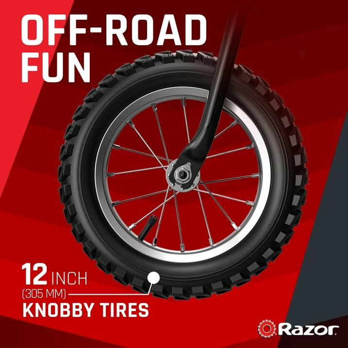 Razor MX125 Kid's Dirt Rocket eBike w/ 5.3 Miles Max Range and 8 mph Top Speed - Black - 15118203 - Image 4