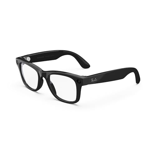 Ray-Ban Meta - Wayfarer Large Smart Glasses with Meta AI, Audio, Photo, Video Compatibility - Clear