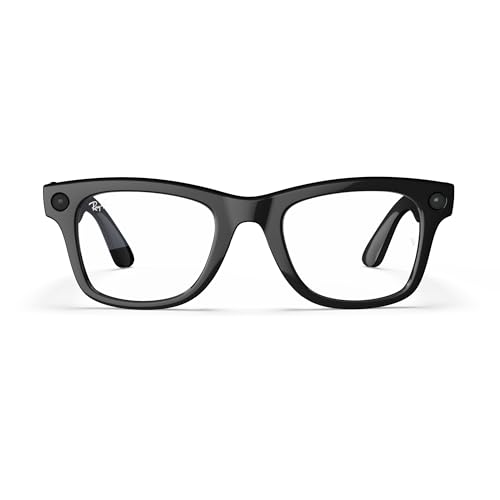 Ray-Ban Meta - Wayfarer Large Smart Glasses with Meta AI, Audio, Photo, Video Compatibility - Clear - Image 2