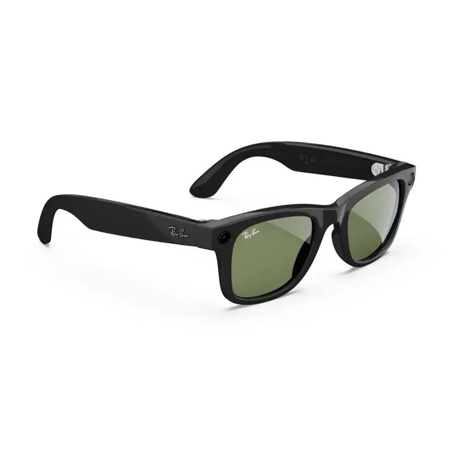 Ray-Ban Meta - Wayfarer Large glasses with Meta AI, Audio, Photo, Video Compatibility - Green Lenses - Image 3