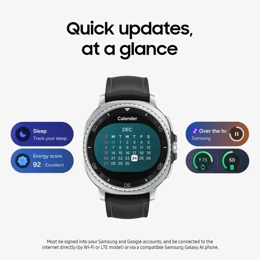 Samsung Galaxy Watch8 Classic 46mm BT - Stainless Steel - Black(2025) - SM-L500NZKAXAA - Image 4