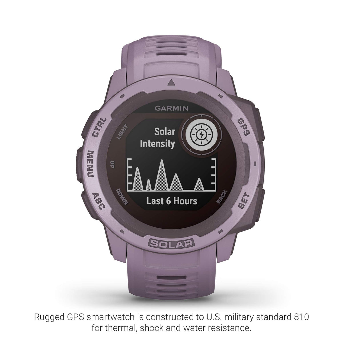 Garmin - Instinct Solar 45mm Fiber Orchid w/ Orchid Band - 010-02293-12 - Image 2