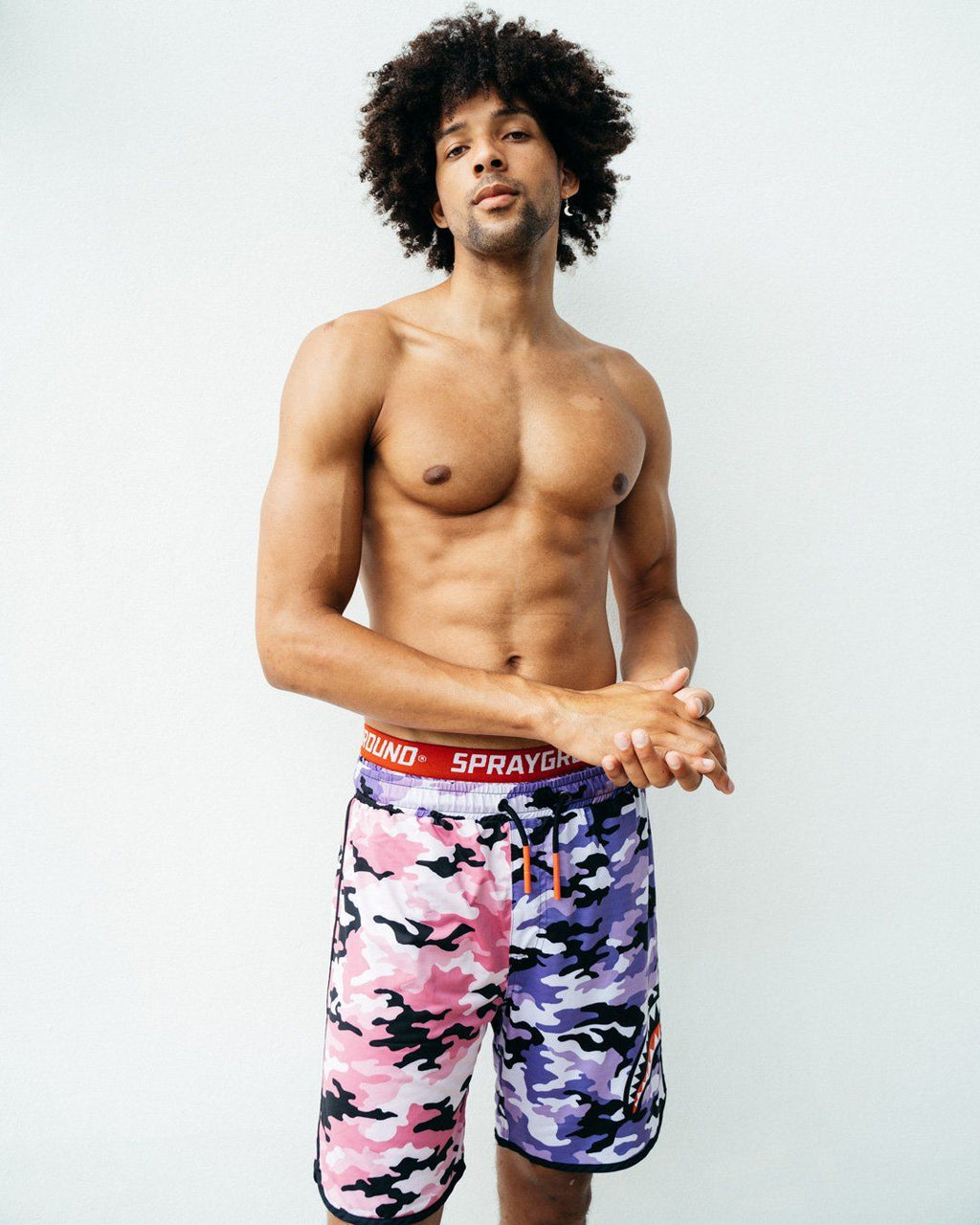 Split Camo Corto Swim Trunks - Image 4