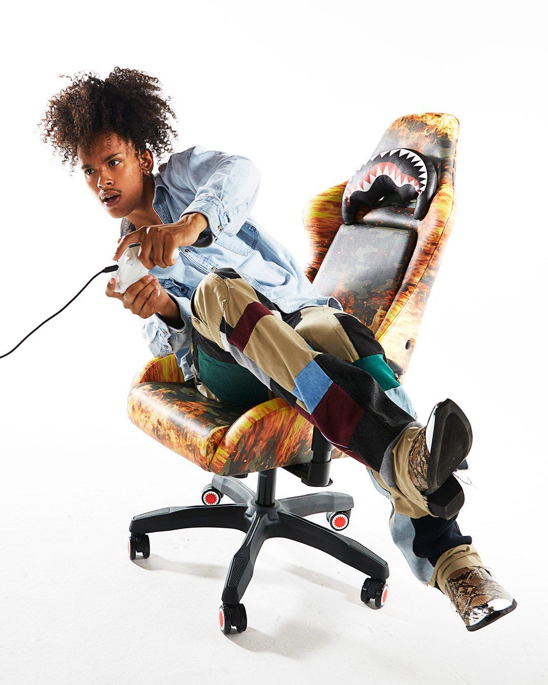 Fire Camo Gaming Chair - Super Rare - Image 4