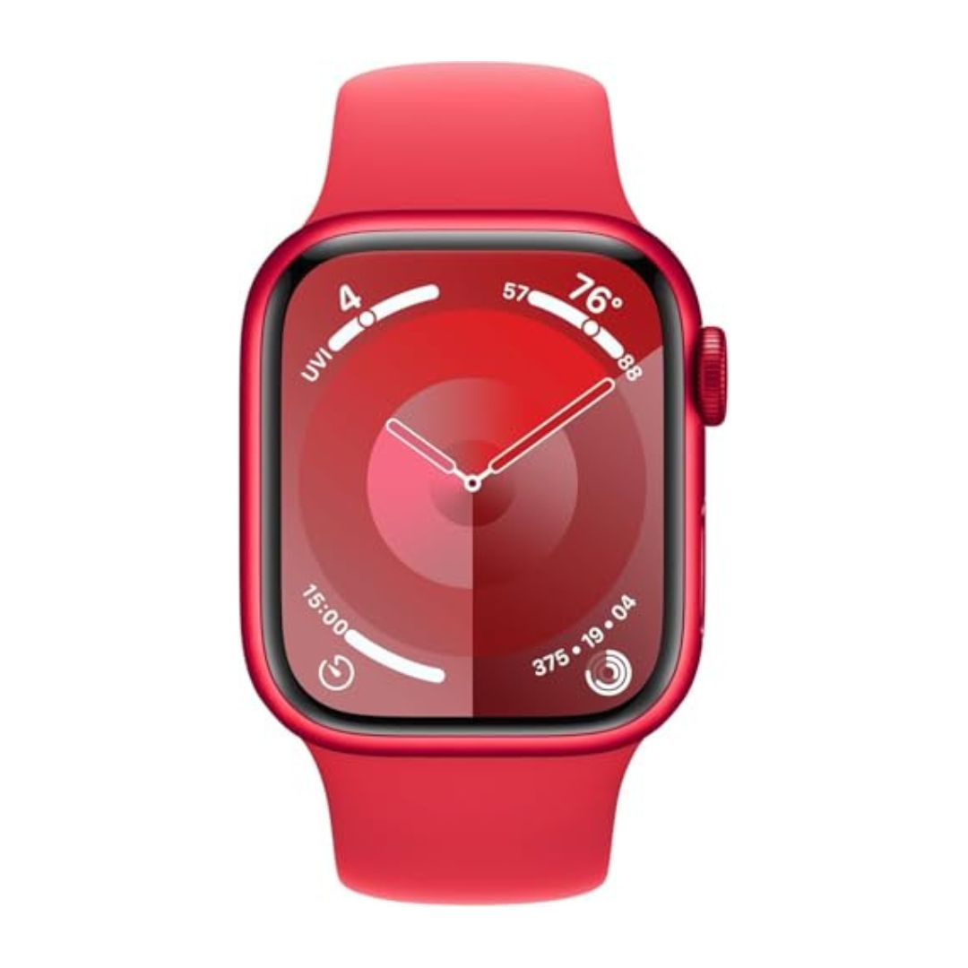 Apple Watch Series 9 (GPS) 41mm Aluminum Case with RED Sport Band - S/M - (PRODUCT)RED - Image 4