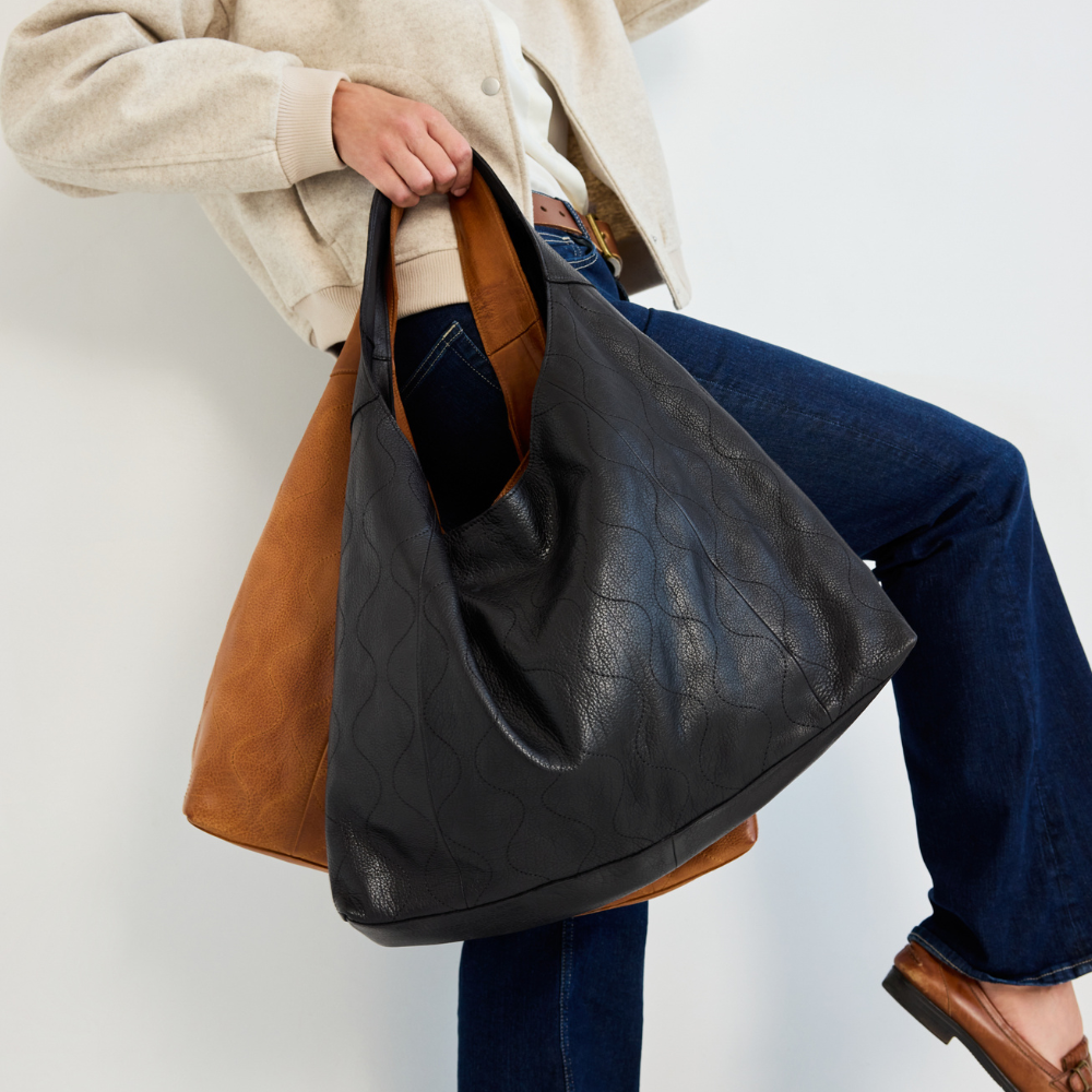 Lindsey Groovy Swirl Leather Tote Bag - Image 5