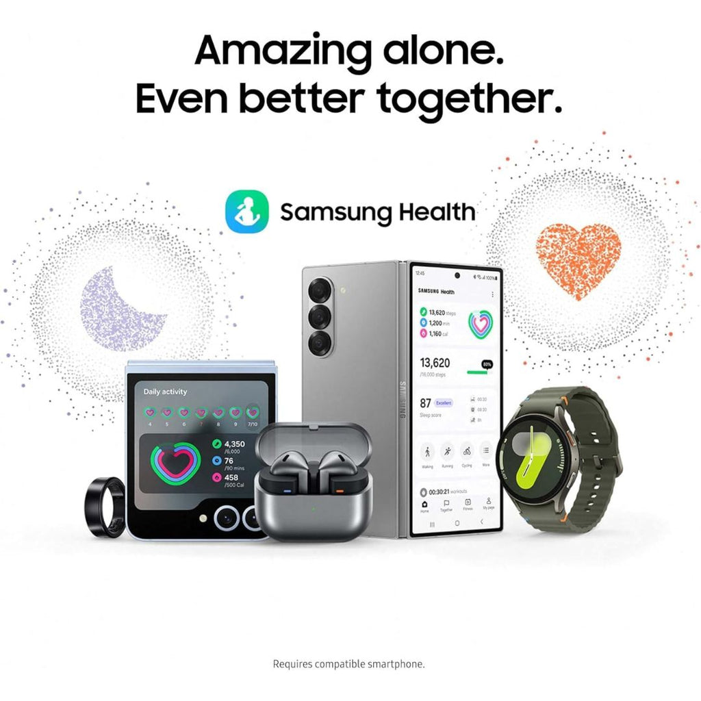 Samsung Galaxy Watch7 Aluminum Smartwatch 44mm LTE – Silver with Cream Band – SM-L315UZSAXAA - Image 4