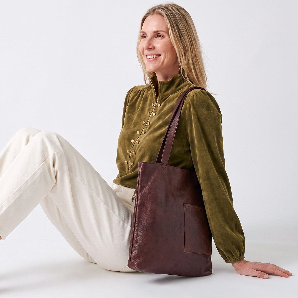 Leon Leather Tote Bag - Image 15
