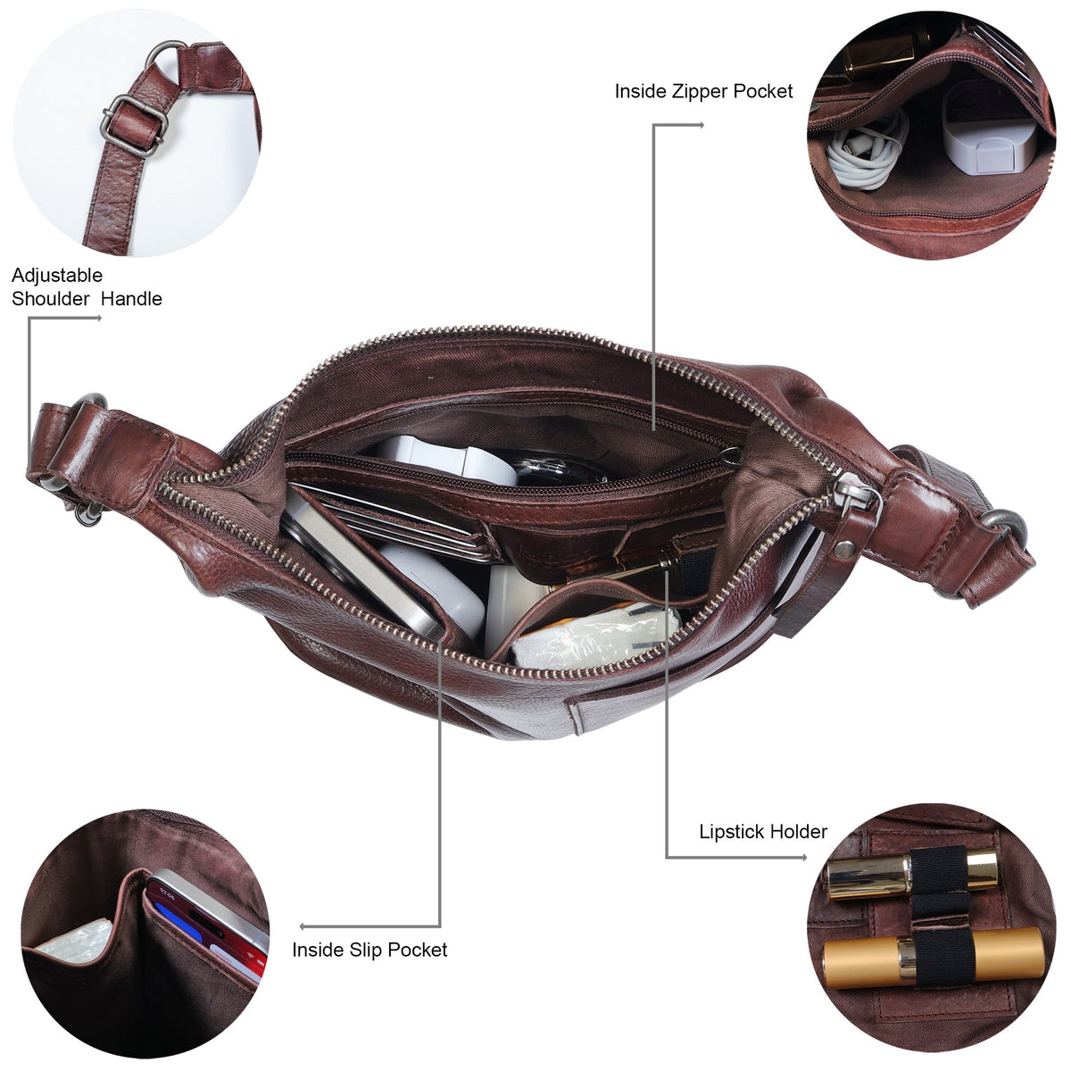 Kerry Leather Crossbody Bag - Image 8