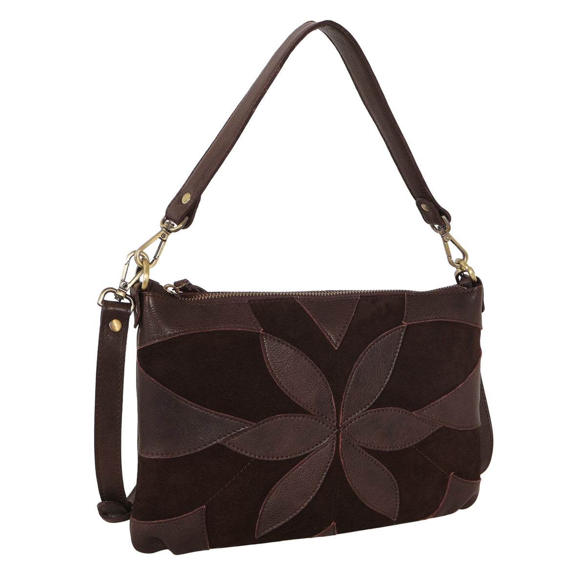 Stevie Suede Leather Crossbody Bag - Image 3