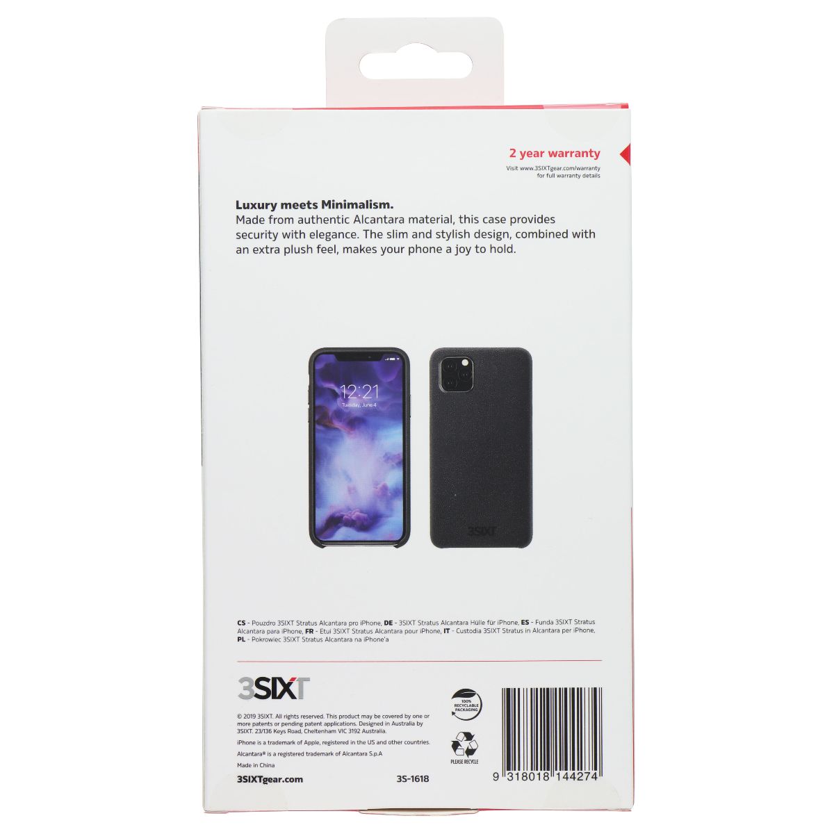 3SIXT Stratus Series Case for Apple iPhone 11 Pro - Black - New - Image 2