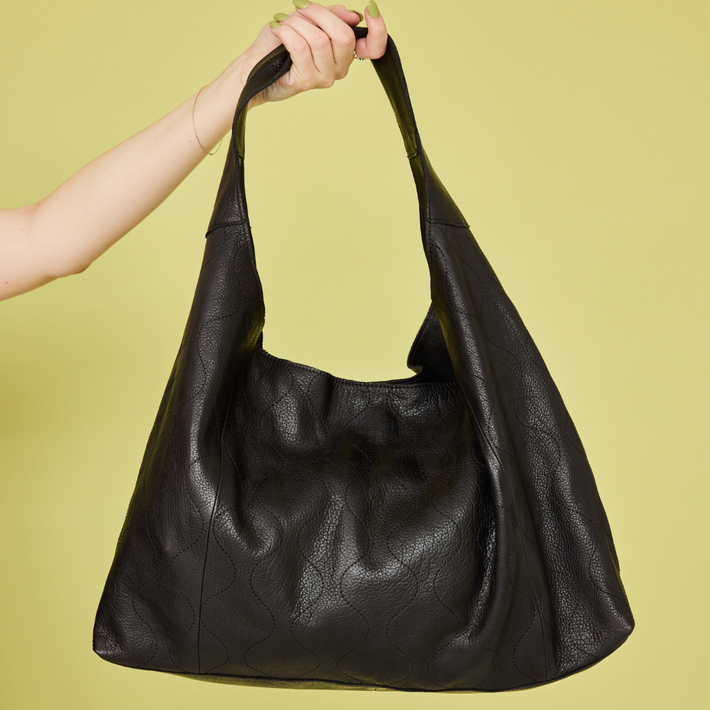 Lindsey Groovy Swirl Leather Tote Bag - Image 3