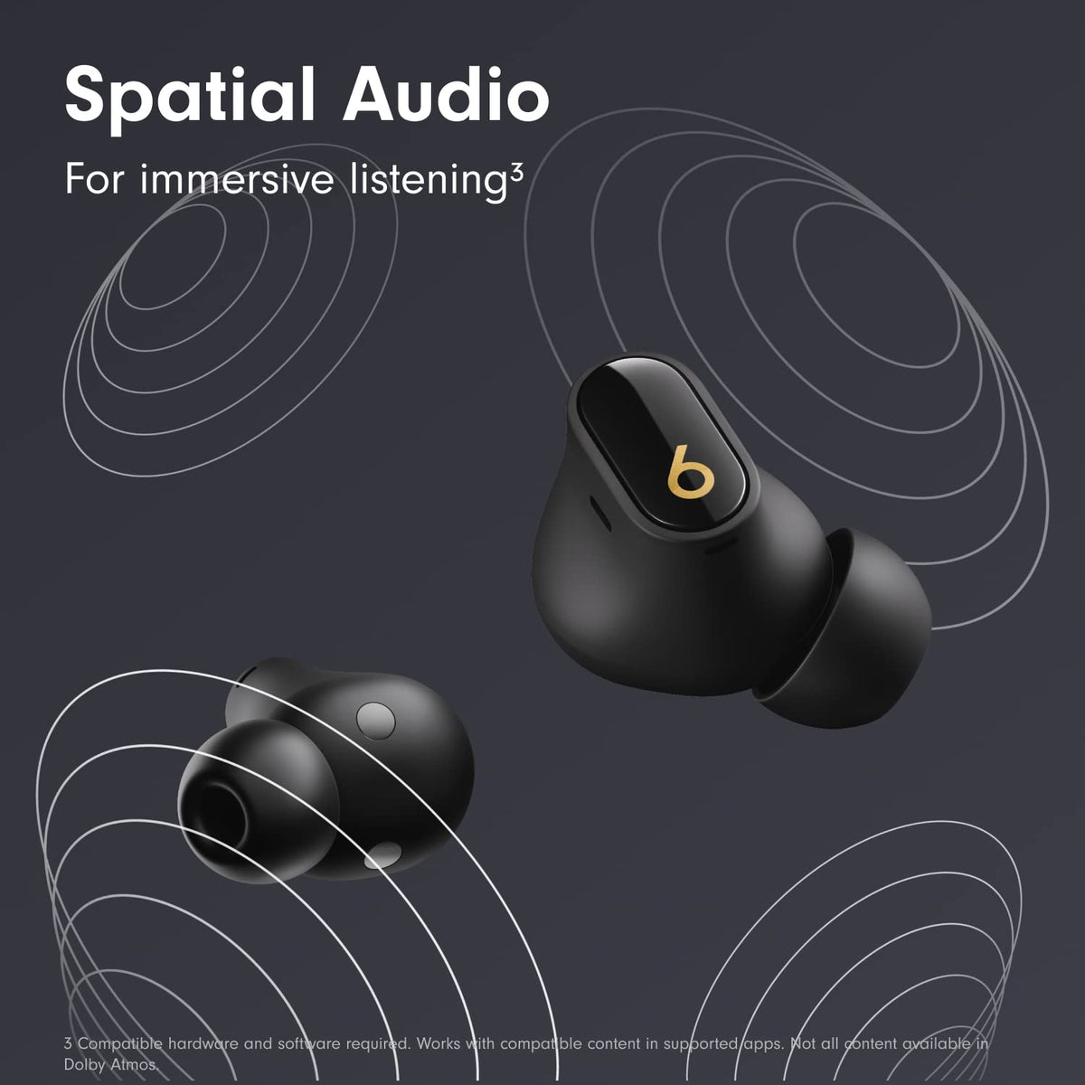 Beats Studio Buds + True Wireless Noise Cancelling Earbuds - Black/Gold - MQLH3LL/A - Image 7