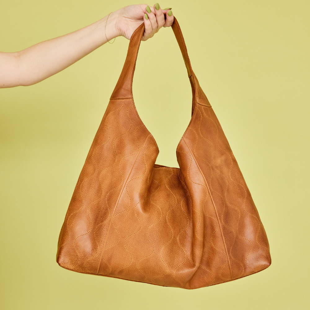 Lindsey Groovy Swirl Leather Tote Bag - Image 12