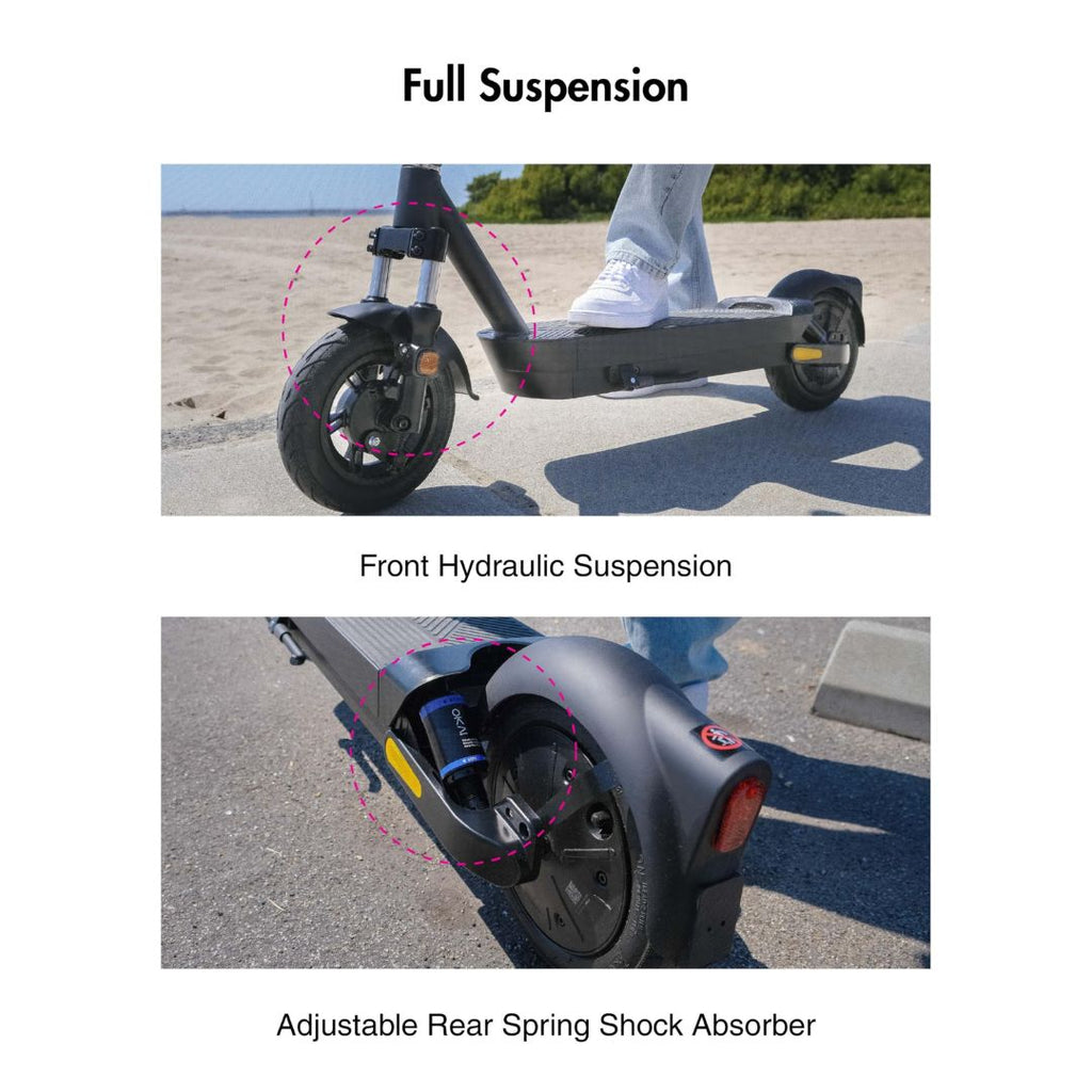 OKAI - Neon Ultra ES40 Dual-Suspension Electric Scooter w/ 43.5 Miles Max Operating Range & 24 mph Max Speed - Blue - Image 5